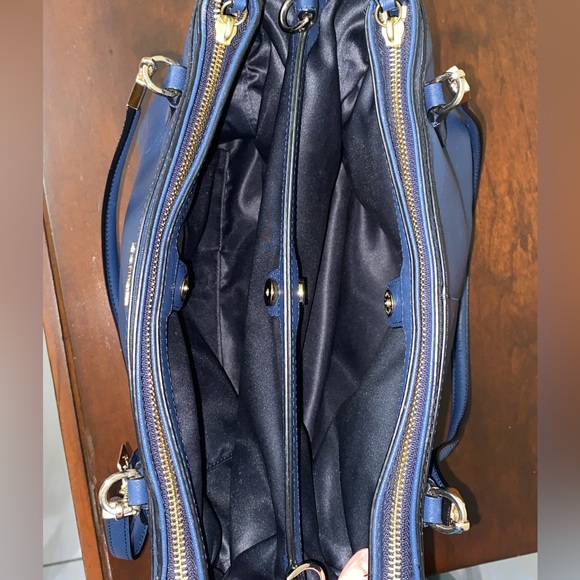 Coach Madison Christie Carryall Navy Blue Saffiano Leather Bag - Picture 14 of 16